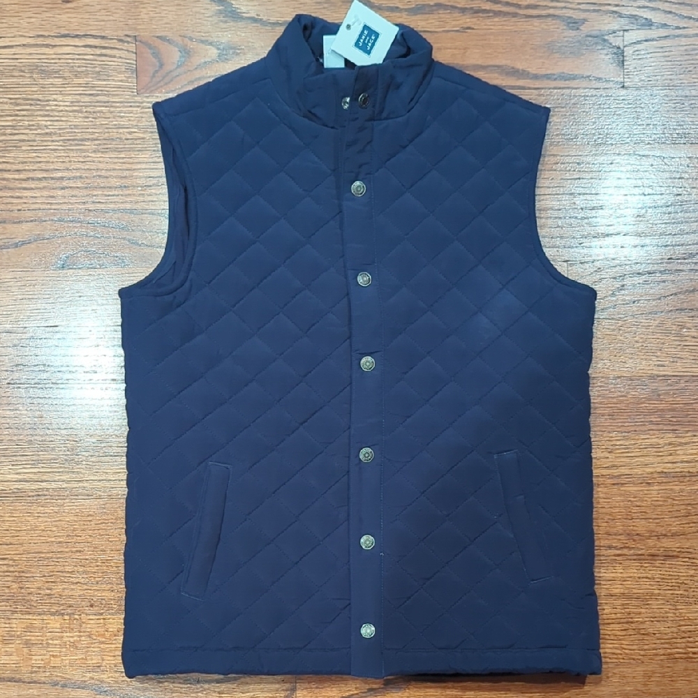 Janie and Jack Navy Quilted Vest